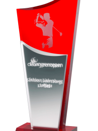 Glaspokal "Ignis Equitatio Award" mit Lasergravur