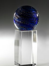 Glastrophäe "Arco Award" mit Lasergravur