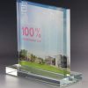 Glastrophäe "Tocantis Award" mit Digitaldruck