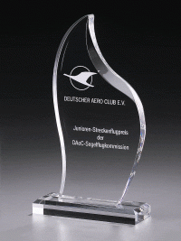 Glaspokal "Olymp Award" mit Glasgravur