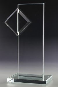 Glaspokal "Cinto Award" mit Glasgravur