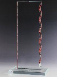 Glaspokal "Ciuito Rot Award" mit Lasergravur