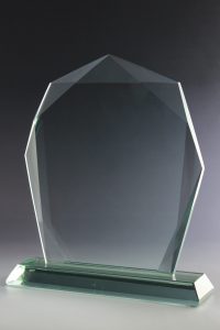 Glaspokal "Collis Award" mit Glasgravur