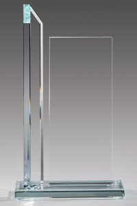Glaspokal "Colum Award" mit Lasergravur