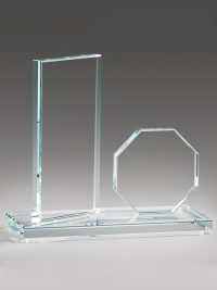 Glastrophäe "Jura Award" mit Glasgravur
