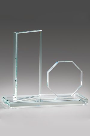 Glastrophäe "Jura Award" mit Glasgravur