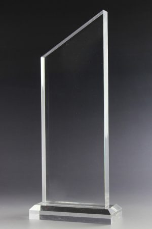 Glastrophäe "Krox Award" mit Glasgravur