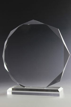 Glastrophäe "Orbis Award" mit Glasgravur