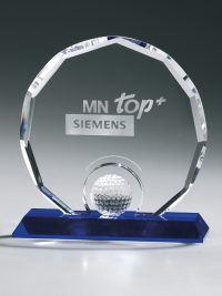 Glaspokal "Polygon Award" mit Glasgravur