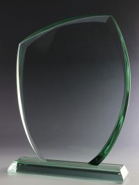 Glastrophäe "Quarus Award" mit Glasgravur