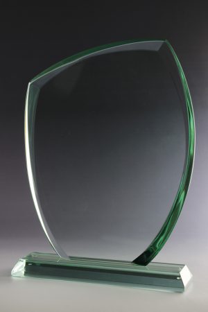 Glastrophäe "Quarus Award" mit Glasgravur