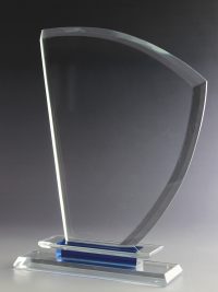 Glastrophäe "Tian Award" mit Glasgravur