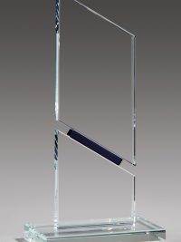Glastrophäe "Trako Award" mit Glasgravur