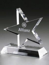 Glaspokal "Truculentus Award" mit Lasergravur