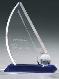 Glaspokal "Vexillum Award" mit Glasgravur