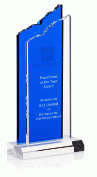 Glaspokal "Rixos Award" mit Glasgravur