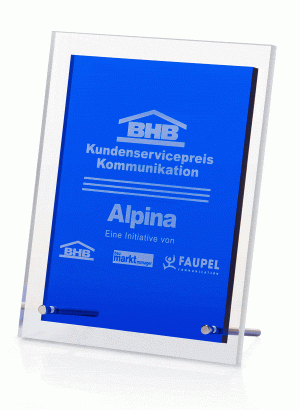 Glaspokal "Blackboard Award" mit Glasgravur