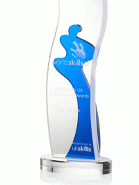 Glastrophäe "Exsulto Award" mit Glasgravur