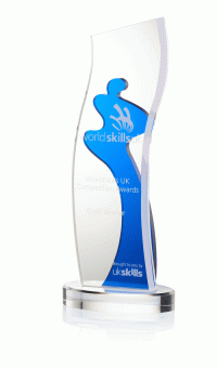 Glastrophäe "Exsulto Award" mit Glasgravur
