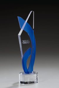Glaspokal "Fantastic Award" mit Glasgravur