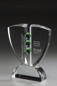 Glaspokal "Hype Award" mit Glasgravur
