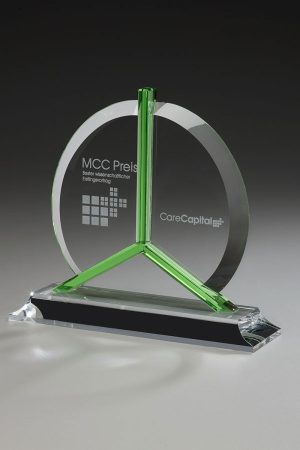Glaspokal "Tributum Award" mit Glasgravur