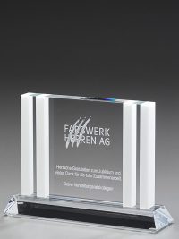 Glaspokal "Colosso Award" mit Glasgravur