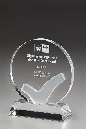 Glaspokal "Parma Award" mit Glasgravur