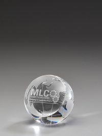 Glastrophäe "Sol Award" mit Glasgravur