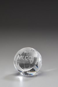 Glastrophäe "Sol Award" mit Glasgravur