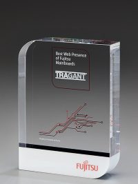 Glaspokal "Telum Award" mit Glasgravur