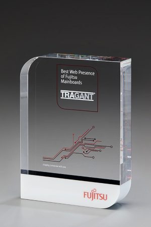 Glaspokal "Telum Award" mit Glasgravur