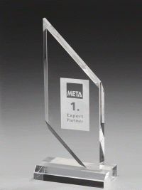 Glaspokal "Projectus Award" mit Glasgravur