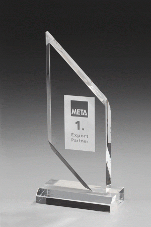 Glaspokal "Projectus Award" mit Glasgravur