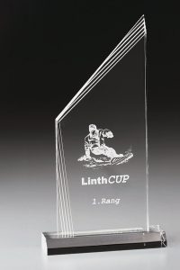 Glaspokal "Millennium Award" mit Glasgravur