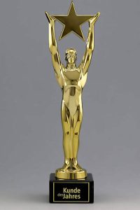 Award "Star Gold" mit Lasergravur