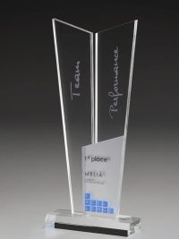 Glaspokal "Arum Award" mit Lasergravur