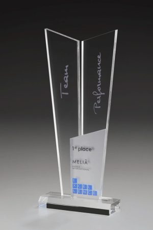 Glaspokal "Arum Award" mit Lasergravur