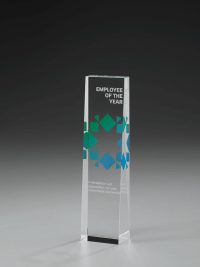 Glaspokal "Coelum Award" mit Lasergravur