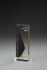 Glaspokal "Elegand Award" mit Lasergravur