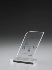 Glaspokal "Explicitus Award" mit Lasergravur