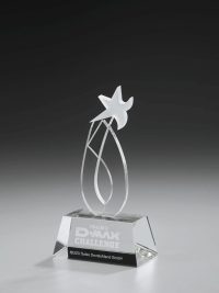 Glaspokal "Frozen Figura Award" mit Lasergravur