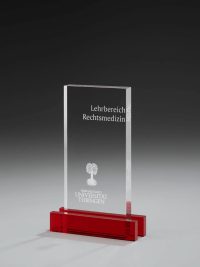 Glaspokal "Ignis Epos Award" mit Lasergravur