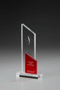 Glaspokal "Kaiko Award" mit Lasergravur
