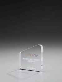 Glaspokal "Kranos Award" mit Lasergravur