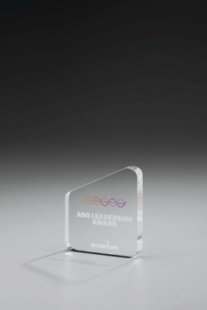 Glaspokal "Kranos Award" mit Lasergravur