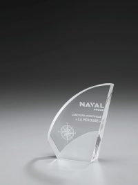 Glaspokal "Saburo Award" mit Lasergravur
