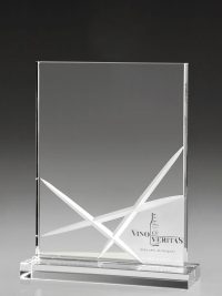 Glaspokal "Pontus Award" mit Lasergravur