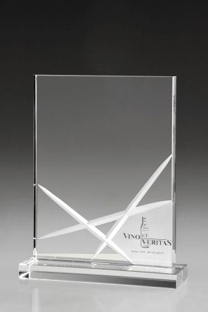 Glaspokal "Pontus Award" mit Lasergravur