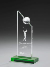 Golfpokal "Birdie Award" mit Gravur und Golfball